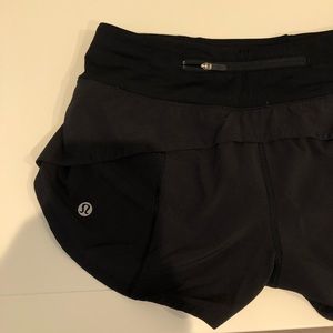 size 2 black lululemon shorts